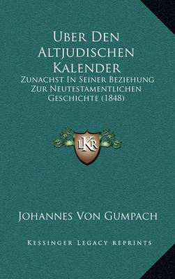 Book cover for Uber Den Altjudischen Kalender