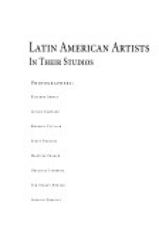 Cover of Latin American Artists in Their Studios