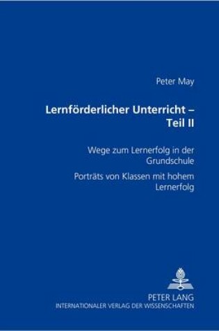 Cover of Lernfoerderlicher Unterricht - Teil II
