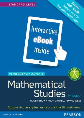 Cover of Pearson Baccalaureate Mathematical Studies 2nd edition ebook only edition for the IB Diploma