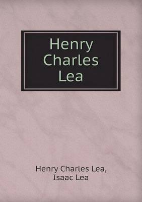 Book cover for Henry Charles Lea