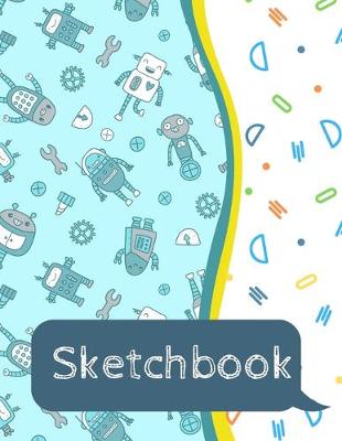 Book cover for Sketchbook for Kids - Large Blank Sketch Notepad for Practice Drawing, Paint, Write, Doodle, Notes - Cute Cover for Kids 8.5 x 11 - 100 pages Book 12