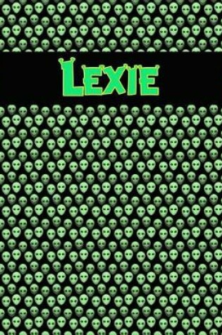 Cover of 120 Page Handwriting Practice Book with Green Alien Cover Lexie