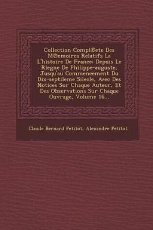 Cover of Collection Compl Ete Des M Emoires Relatifs La L'Histoire de France