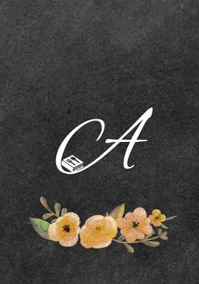 Book cover for Initial Monogram Letter A on Chalkboard