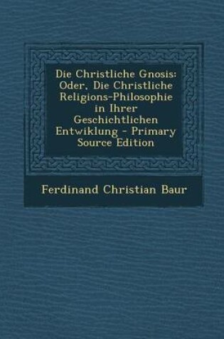 Cover of Die Christliche Gnosis