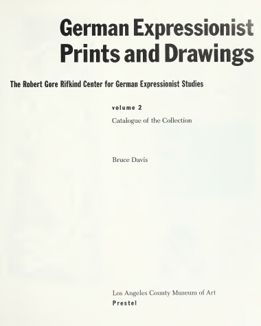 Book cover for German Expressionist Prints and Drawings