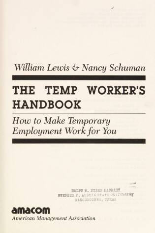 Cover of The Temp Worker's Handbook