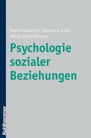 Cover of Psychologie Sozialer Beziehungen