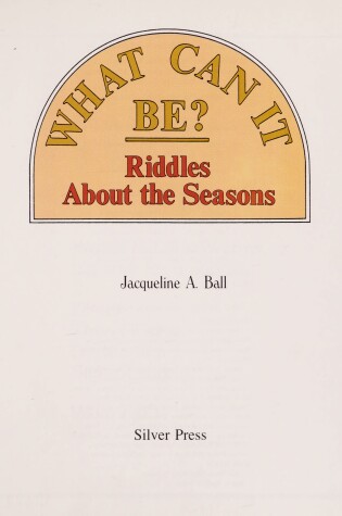 Cover of Riddles about the Seasons