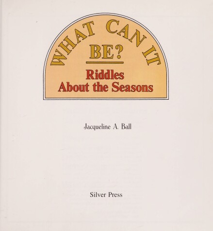 Cover of Riddles about the Seasons