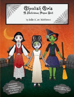 Book cover for Ghoulish Girls: A Halloween Paper Doll