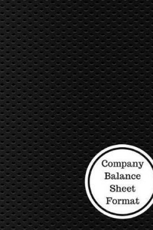 Cover of Company Balance Sheet Format