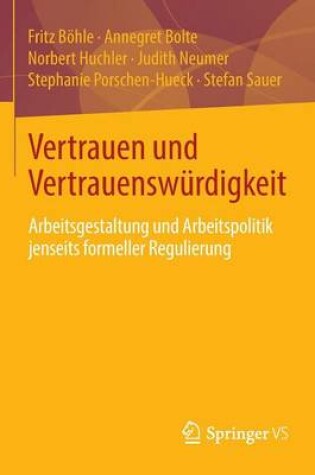 Cover of Vertrauen Und Vertrauenswurdigkeit