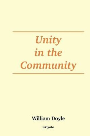 Cover of Unity in the Community