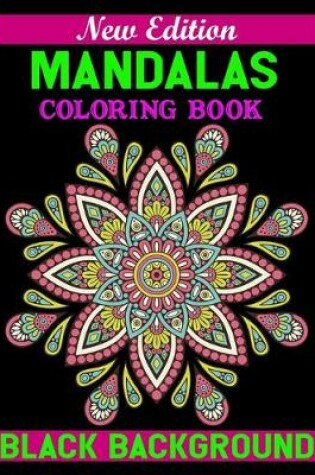 Cover of new edition mandalas coloring book black background