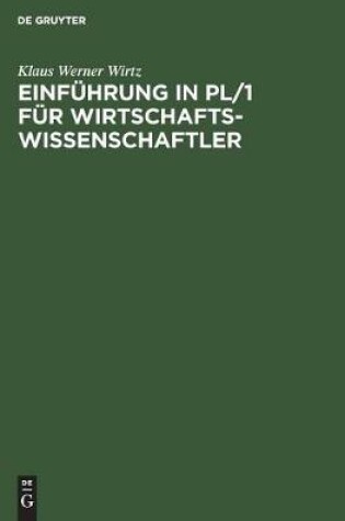 Cover of Einf�hrung in Pl/1 F�r Wirtschaftswissenschaftler