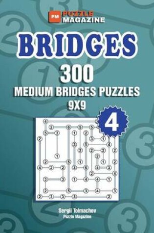 Cover of Bridges - 300 Medium Bridges Puzzles 9x9 (Volume 4)