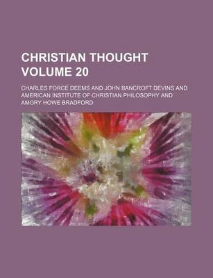 Book cover for Christian Thought Volume 20