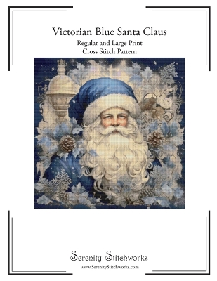 Book cover for Victorian Blue Santa Claus Cross Stitch Pattern