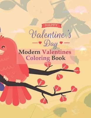 Book cover for Modern Valentines Coloring Book