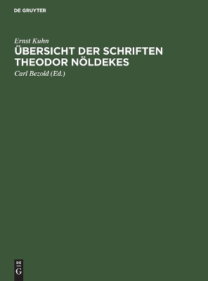 Book cover for Übersicht Der Schriften Theodor Nöldekes