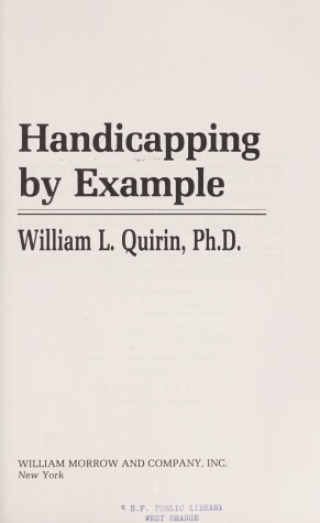 Book cover for Handicapping by Example