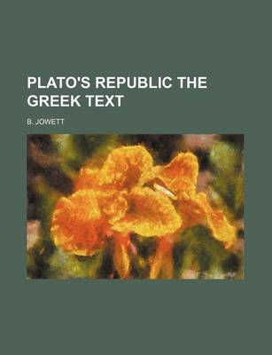 Book cover for Plato's Republic the Greek Text