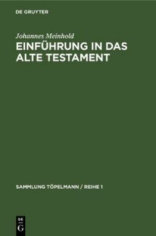 Cover of Einfuhrung in Das Alte Testament