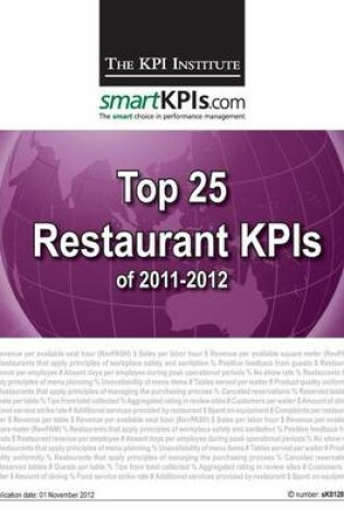 Cover of Top 25 Restaurant KPIs of 2011-2012