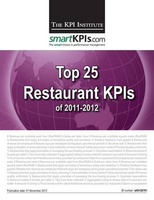 Book cover for Top 25 Restaurant KPIs of 2011-2012