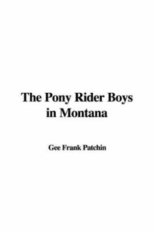 Cover of The Pony Rider Boys in Montana