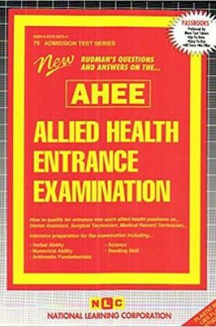 Cover of ALLIED HEALTH ENTRANCE EXAMINATION (AHEE)