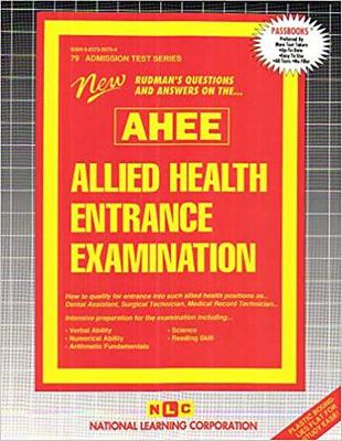 Book cover for ALLIED HEALTH ENTRANCE EXAMINATION (AHEE)