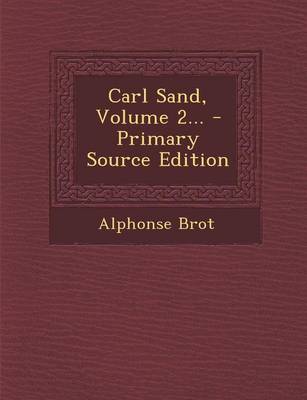 Book cover for Carl Sand, Volume 2...