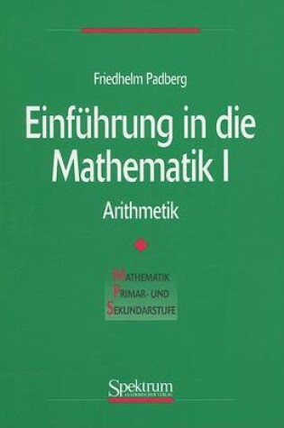 Cover of Einfuhrung In die Mathematik I