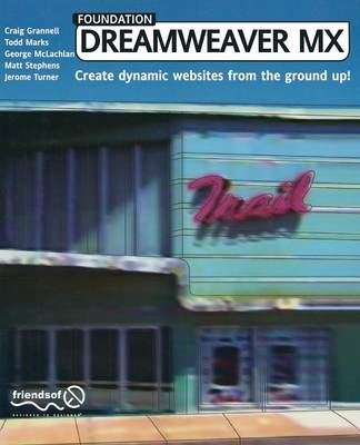 Book cover for Foundation Dreamweaver MX