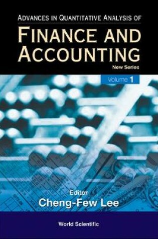 Cover of Advances In Quantitative Analysis Of Finance And Accounting - New Series