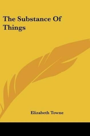 Cover of The Substance of Things