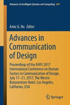 Cover of Advances in Communication of Design