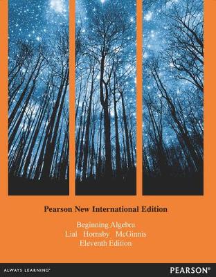 Book cover for Beginning Algebra Pearson New International Edition, plus MyMathLab without eText