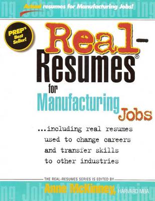 Book cover for Real-Resumes for Manufacturing Jobs