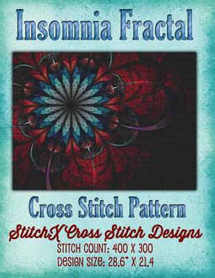 Book cover for Insomnia Fractal Cross Stitch Pattern