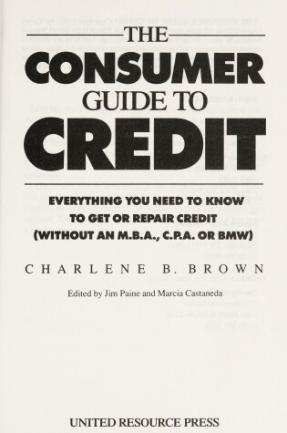 Cover of The Consumer Guide to Credit