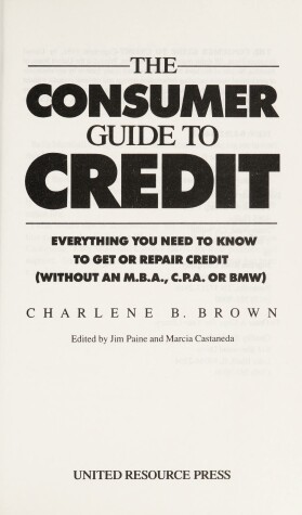 Book cover for The Consumer Guide to Credit