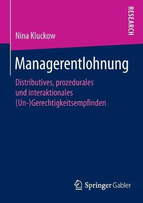 Book cover for Managerentlohnung