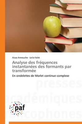 Book cover for Analyse Des Frequences Instantanees Des Formants Par Transformee