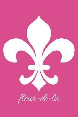 Book cover for fleur-de-lis - Fuchsia Lined Notebook with Margins