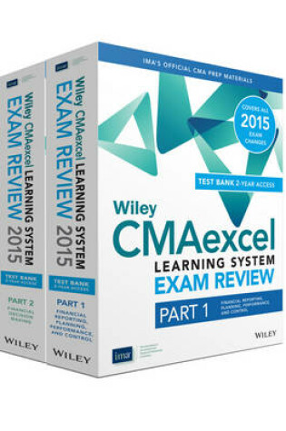 Cover of Wiley CMAexcel Learning System Exam Review 2015 + Test Bank