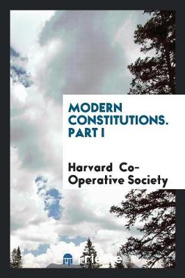 Book cover for Modern Constitutions. Part I